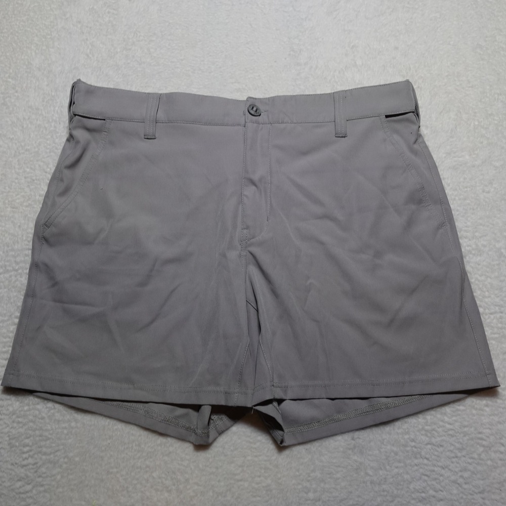 Huk Pursuit Short Mens XL Grey 6" Inseam Performance Fishing Above The Knee